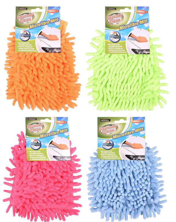 Microfibre Glove - 4 Assorted Colours