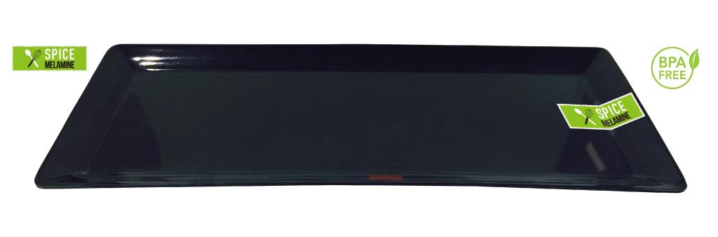 Black Series Melamine Rectangular Platter - 48CM x 20.1CM