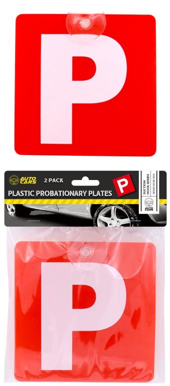 2PK Red P Plate (Suction Variety)