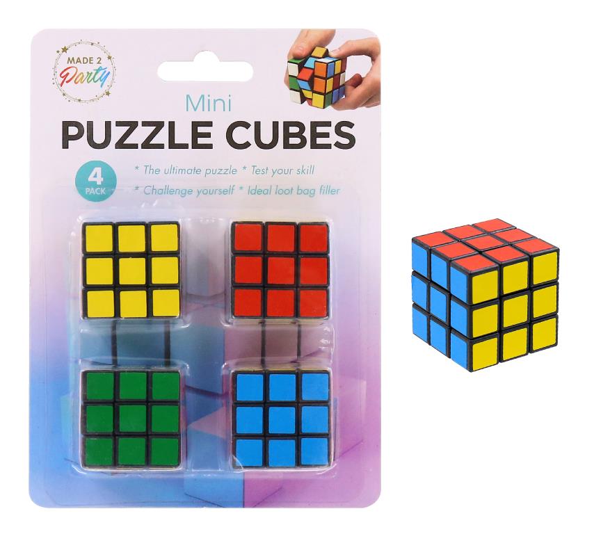 4PK Mini Novelty Puzzle Cubes
