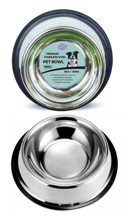 Large Stainless Steel Pet Bowl - 30CM