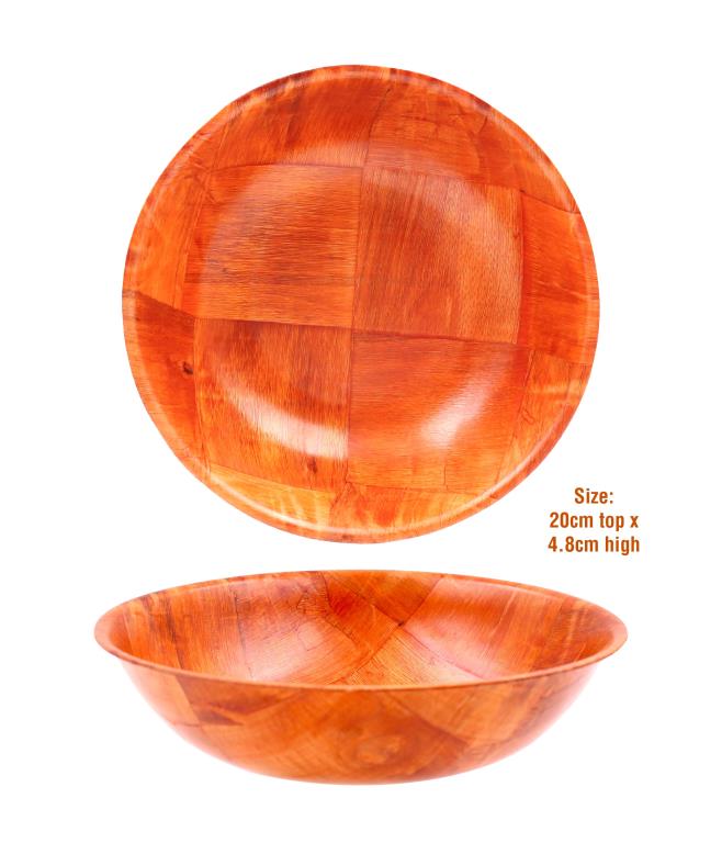 20CM Round Series Wooden Serving Bowl