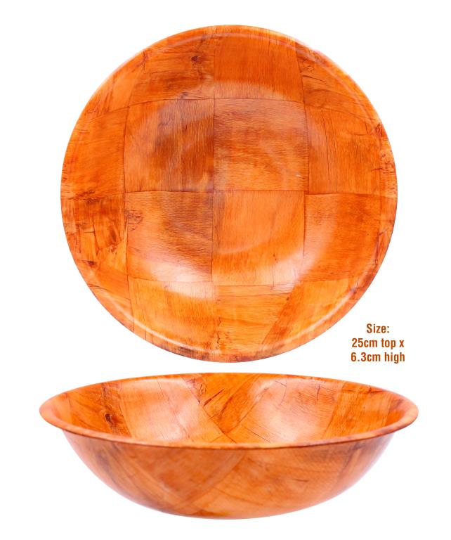 25CM Round Series Wooden Serving Bowl