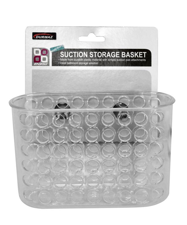 Bathroom Storage Basket with Suction-Large
