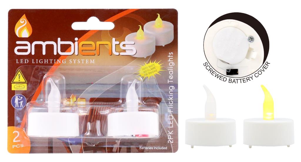 Battery Operated LED Tea Lights-2PK
