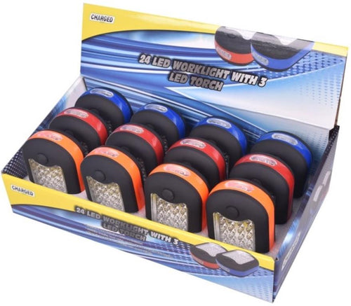 24 LED Worklight with 3LED Torch (Batteries Included)