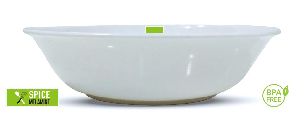White Melamine Round Bowl - 35CM x 8.6CM