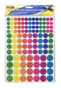 Assorted Size Coloured Self Adhesive Dot Labels
