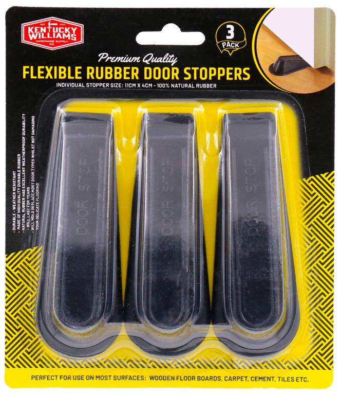 3PK Wedge Style Door Stoppers