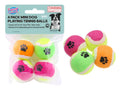 Mini Dog Playing Balls-4PK