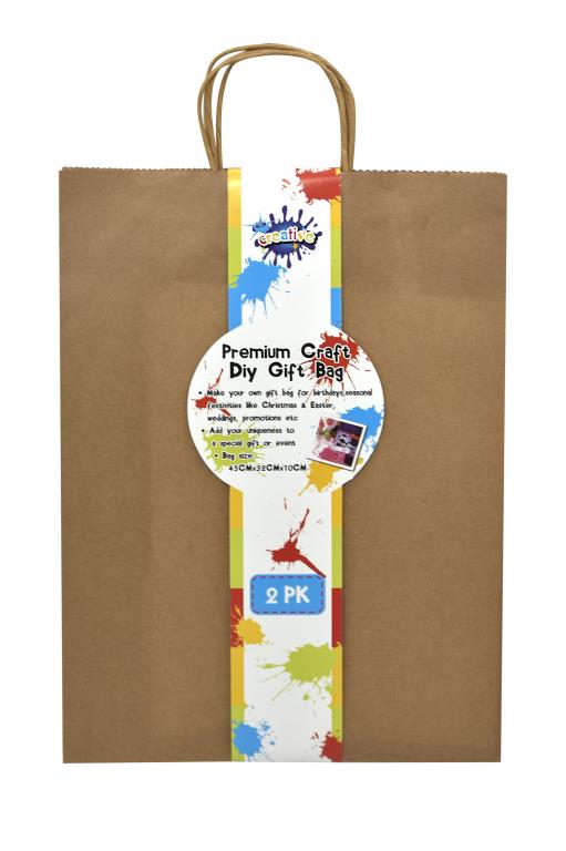 2PK Craft DIY Gift Bags - 45CM x 32CM x 10CM