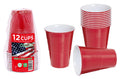 Red USA Style Plastic Cups (16OZ) 500ML-12PK