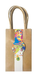 4PK DIY Brown Gift Bags - 16.4CM x 10.5CM x 5CM
