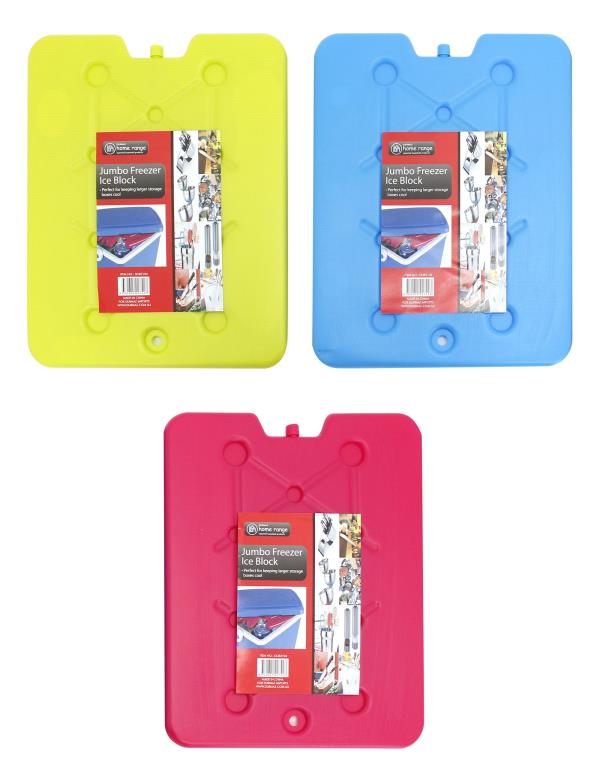 Jumbo ice brick 62x32cm in assorted colours – reusable ice pack for food transport and catering