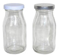Glass Mini Milk & Soda Bottles W/Lid
