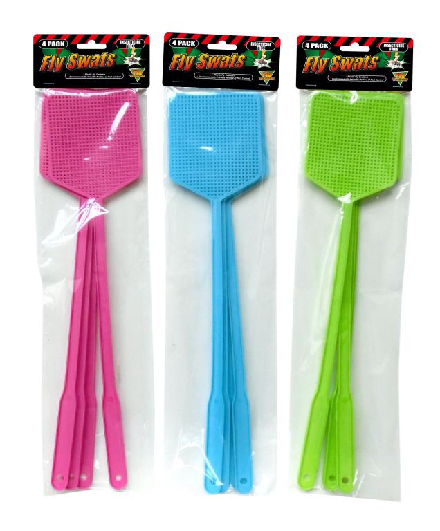 4PK Plastic Fly Swats