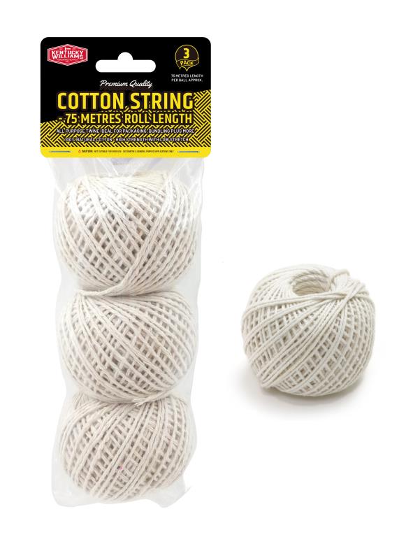 Multi-Purpose Cotton String-75M-3PK