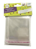 100PK Peal & Seal Cellophane Bags - 10CM x 7.5CM