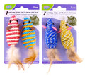 2PK Sisal Playing Mouse Feather Cat Toy (D)