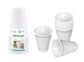 White USA style disposable plastic party cups 16oz 500ml pack of 20, heavy-duty reusable cups for events and hospitality