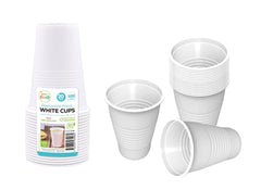White USA Style Disposable Plastic Cups (16OZ) 500ML-20PK