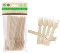 20PK ECO Wooden Cutlery - Forks