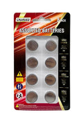 8PK Assorted Size Lithium Button Batteries
