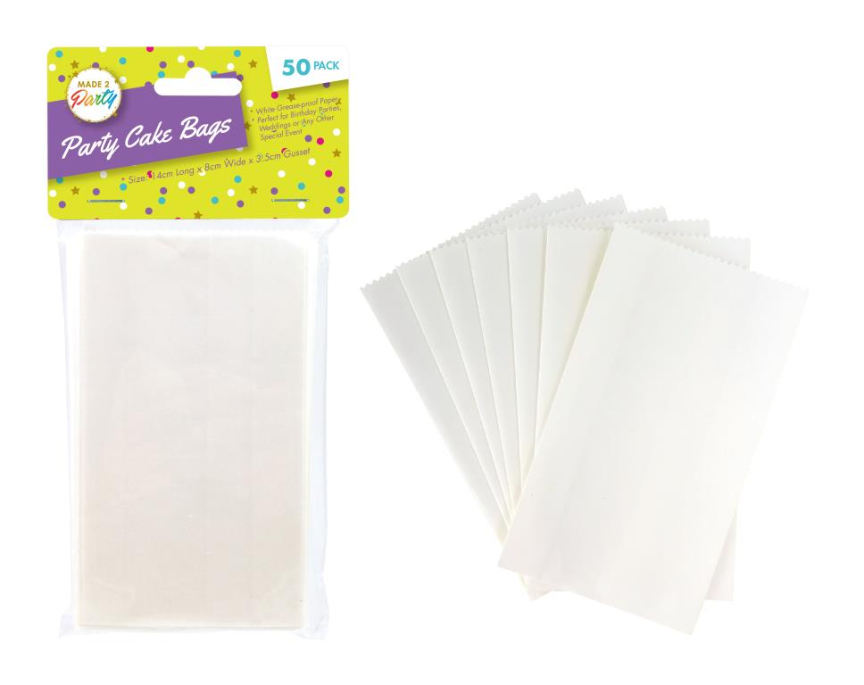 Paper Wedding & Party Cake Bags-50PK