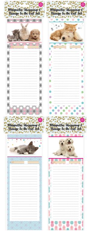 Magnetic Shopping List with Pencil-Cute Animals Series