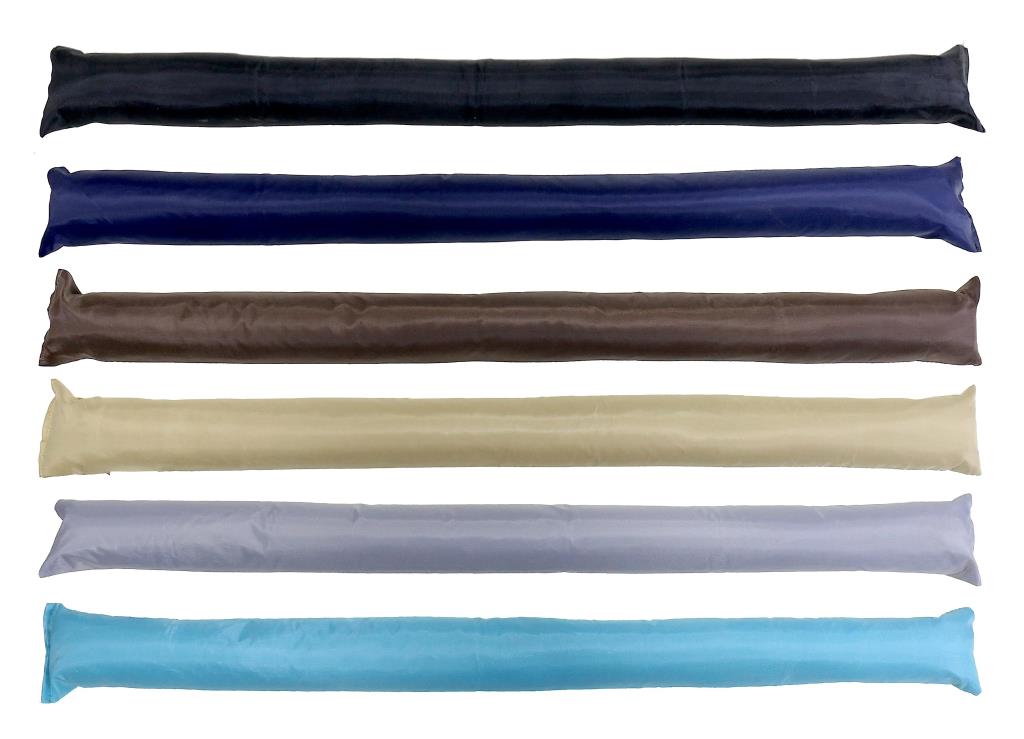 Heavy duty plain colour door snake 82cm x 7cm, sawdust and rock filled draft stopper for home and retail use