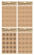 Brown Decorative Kraft Printed Sticker Labels-60 Stickers