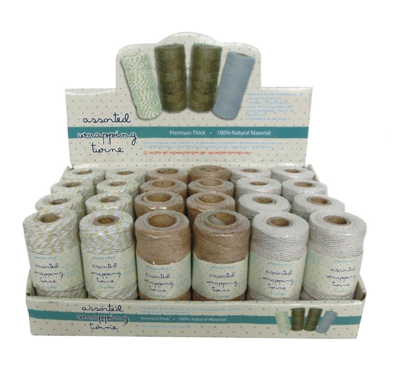 Assorted Cotton & Decorative Jute Wrapping Twines-75MTR