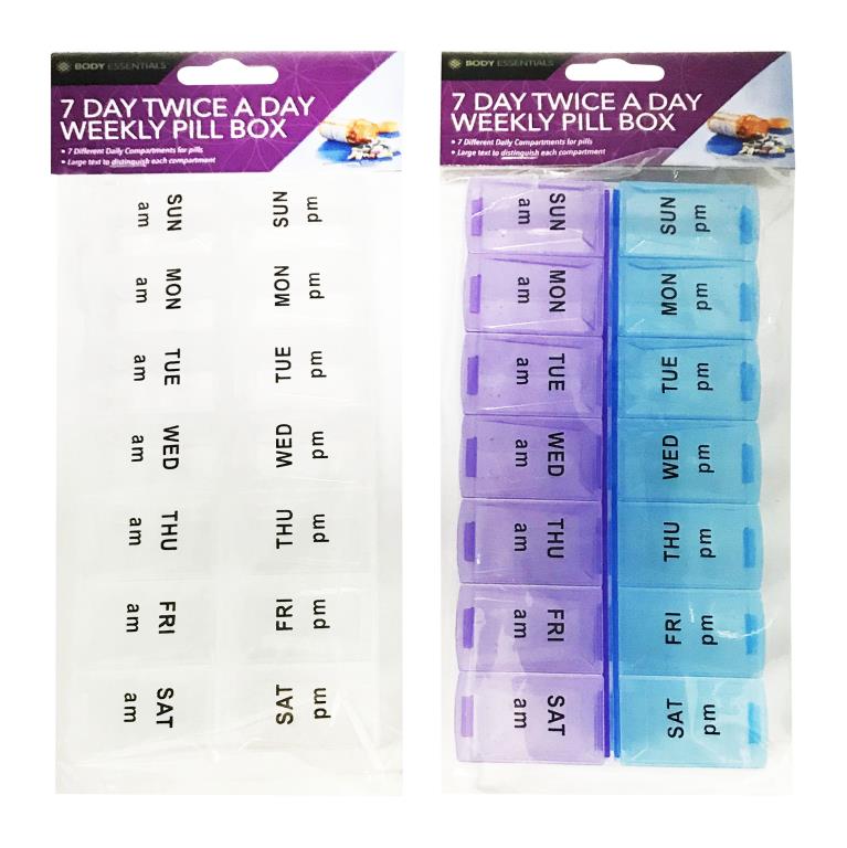 7 Day Compartment Plastic Pill Box