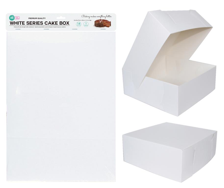 White Cardboard Cake Boxes 14"- Large -1PK