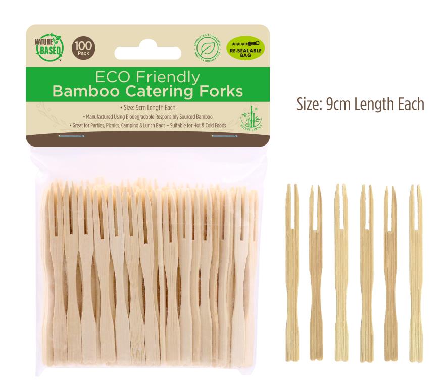 Bamboo Catering Forks -100PK