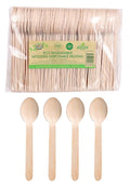 ECO Wooden Cutlery Bulk Catering Pack - Spoons -100PK
