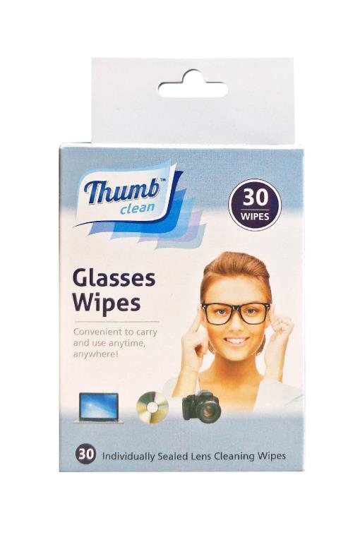 30PK Glasses Lens Cleaning Wipes