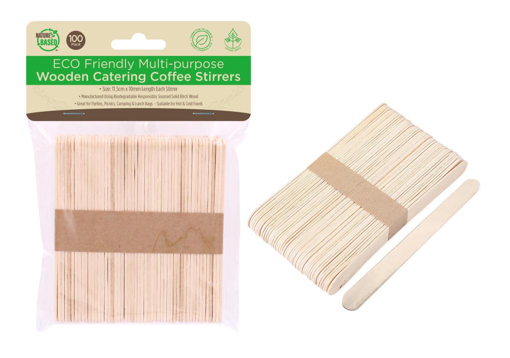 Multi-Purpose Wooden Catering Stirrers-100PK