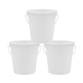 Metal Decorative Bucket - All White Series