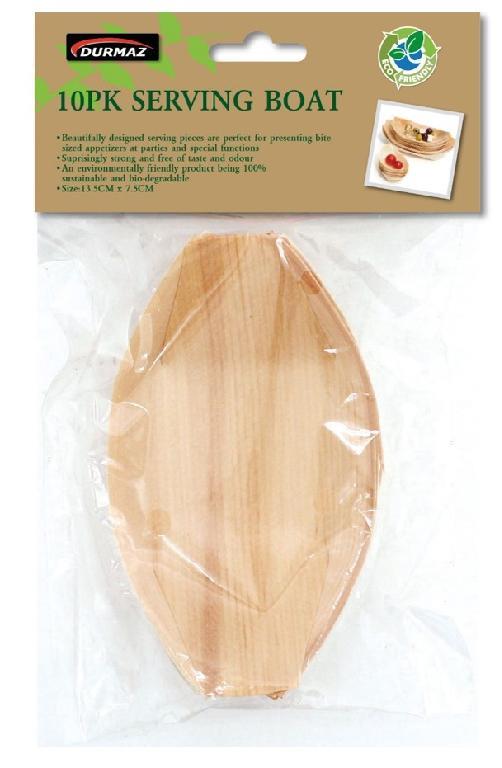 10PK Wooden Catering Serving Boats