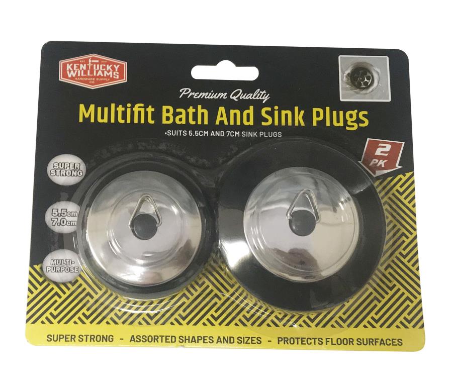 2PK Multi-Fit Bath Plugs