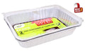 Foil Trays W/Clear PVC Lids (2PK) 370MM X 270MM X 72MM