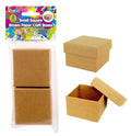 Square Brown Paper Craft Boxes 5.8CM X 5.8CM -2PK