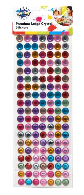 Self-Adhesive Large Crystal Stickers - Assorted Colour Series
