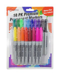 18PK Fine Line Permanent Markers