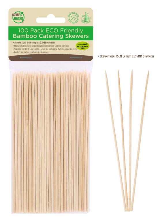 Bamboo Catering Skewers 15CM - 100PK