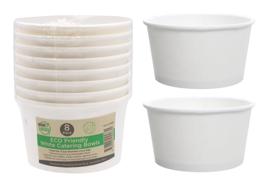 White Paper Catering/Paper Cups-8PK