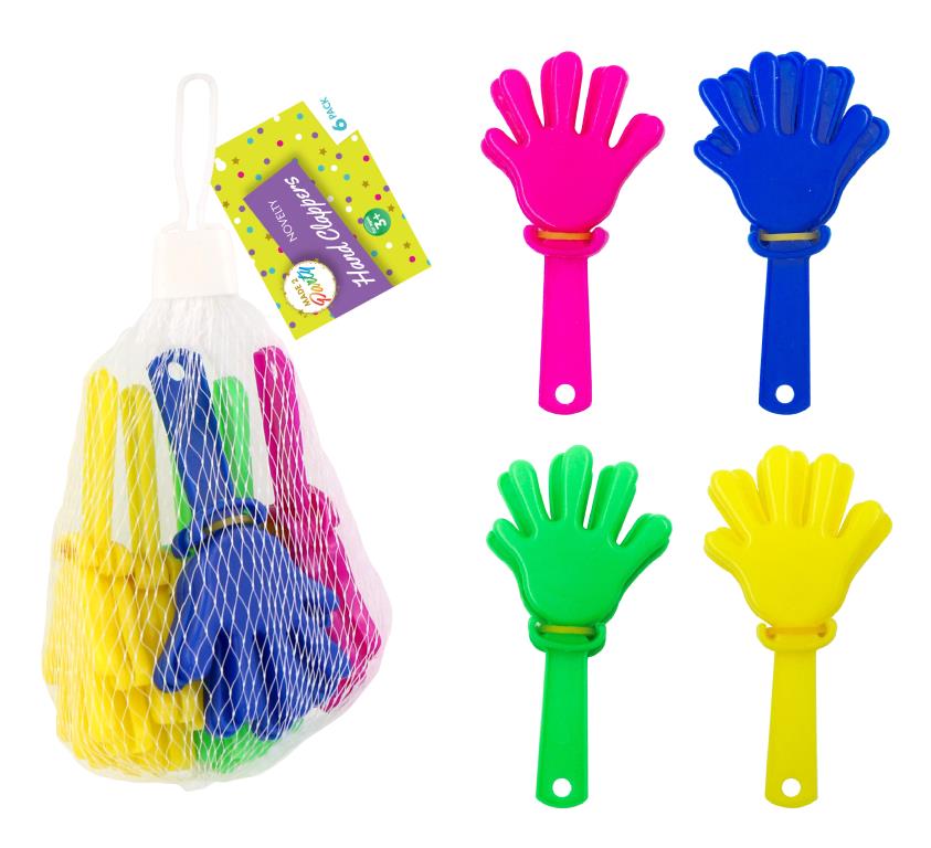 Loot Bag Party Fillers (Net Range) - Mini Hand Clappers-6PK (D)