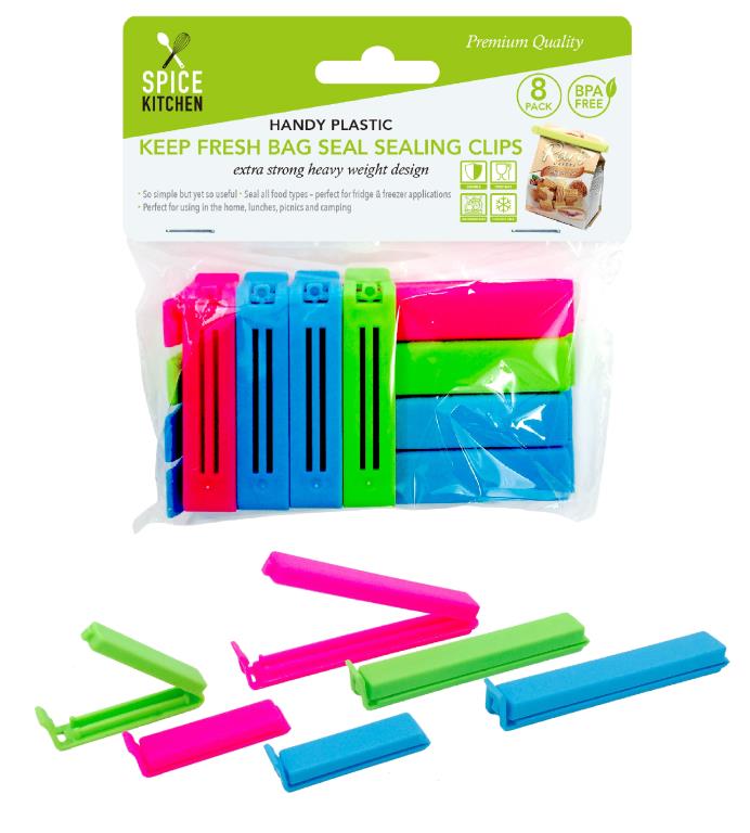 8PK Plastic Keep Fresh Bag Seal Sealing Clips
