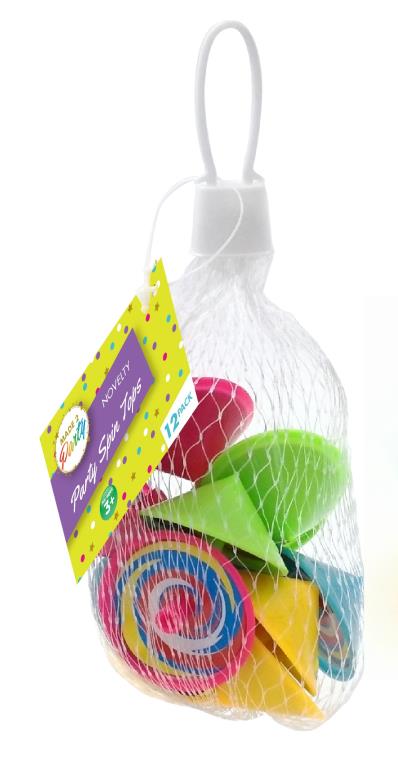 Loot Bag Party Fillers (Net Range) - Novelty Spin Tops- 12PK (D)